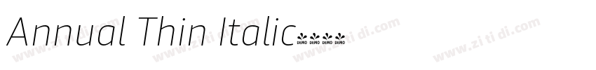 Annual Thin Italic字体转换